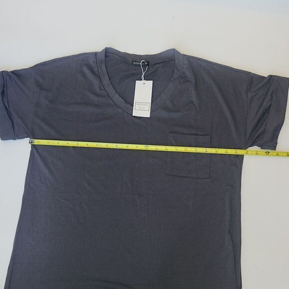 MIHOLL GraV-Neck Short Sleeve Shirts Casual Loose fit comfy Tee T-Shirt - Picture 5 of 8